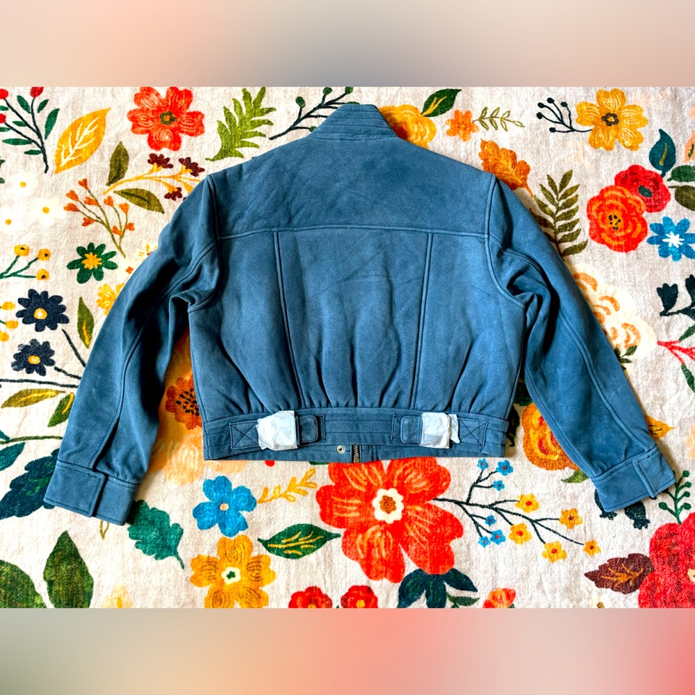 Free People We The Free Wes Suede Bomber Jacket NWT - Picture 5 of 15